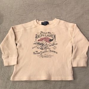Ralph Lauren waffle knit long sleeve tee 2T